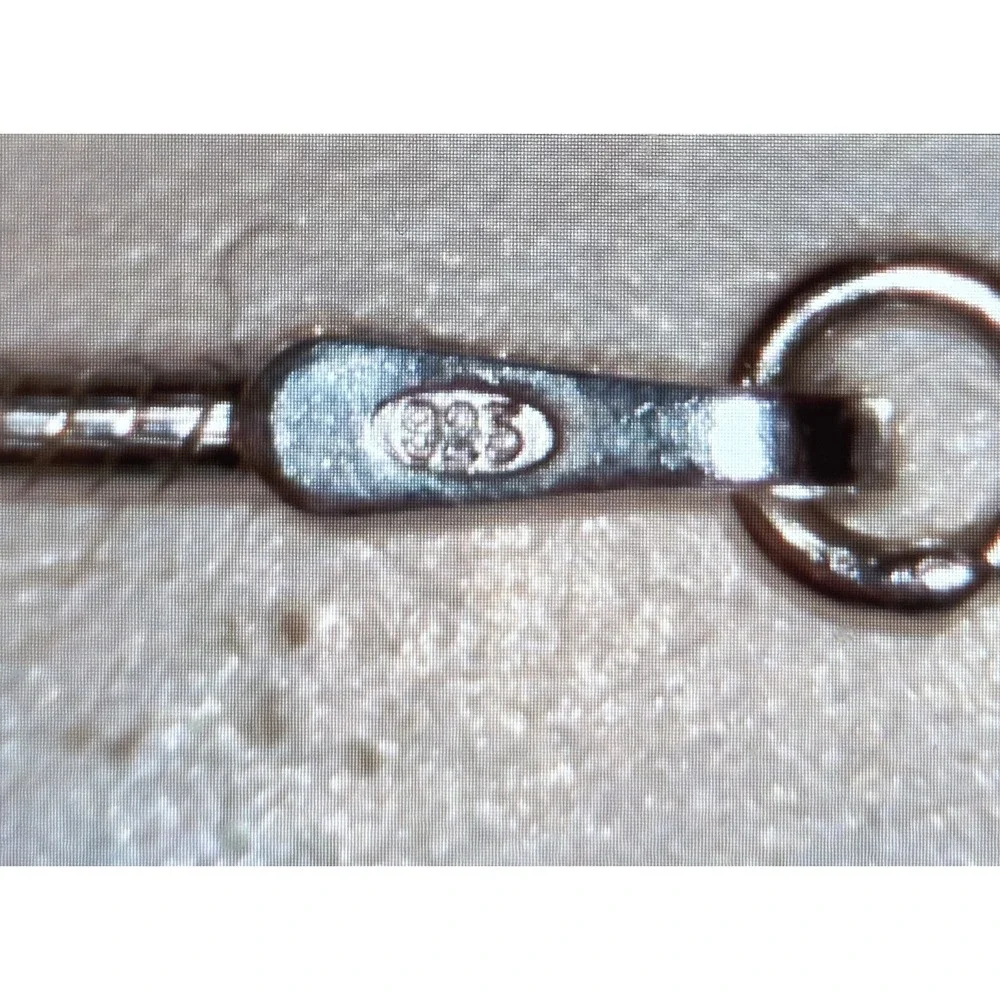 Italian Sterling Silver Stationary Ball Necklace Snake Braid 16